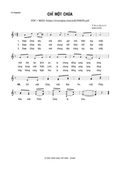 Chỉ Một Chúa - Kim Long