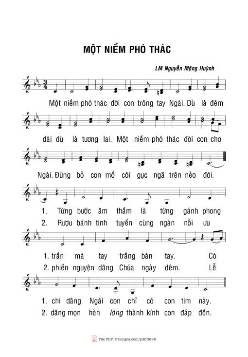 Một niềm phó thác