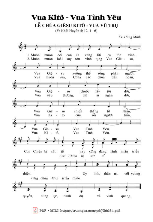 Ca Nhập Lễ 34 Thường Niên (Kh. 5)
