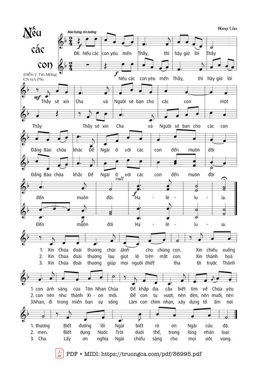 Nếu Các Con - Hùng Lân
