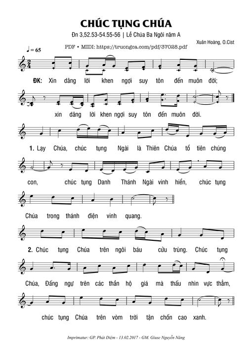 Chúc Tụng Chúa (Dn. 3)