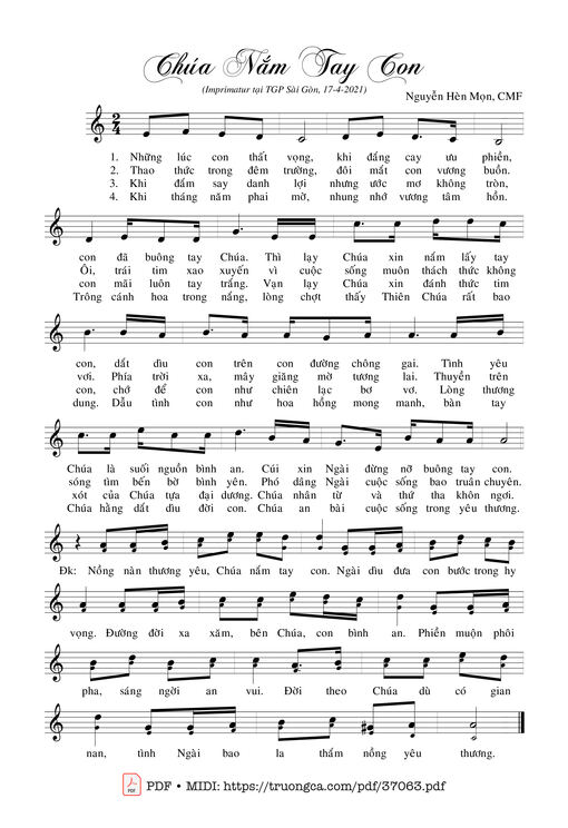 Chúa Nắm Tay Con - Nguyễn Hèn Mọn
