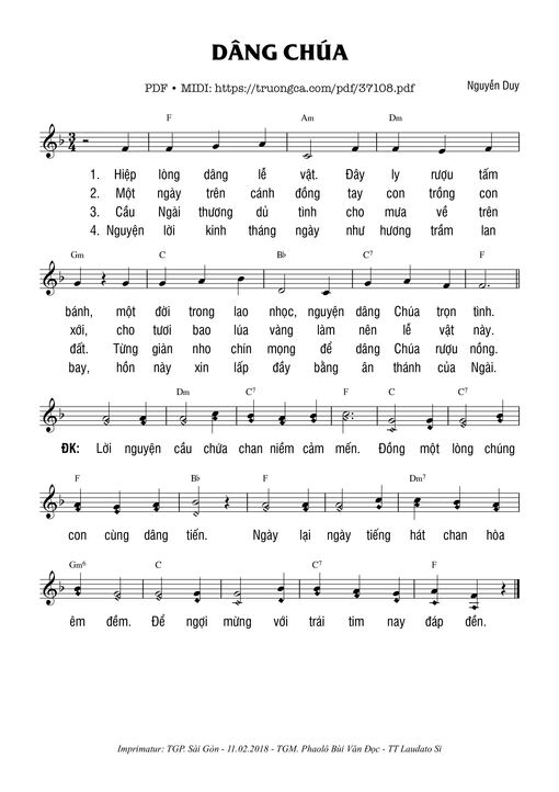 Dâng Chúa - Nguyễn Duy