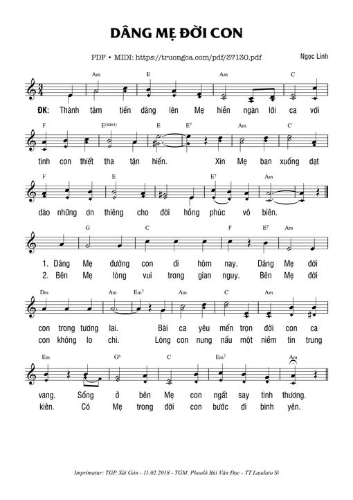 Dâng Mẹ Đời Con