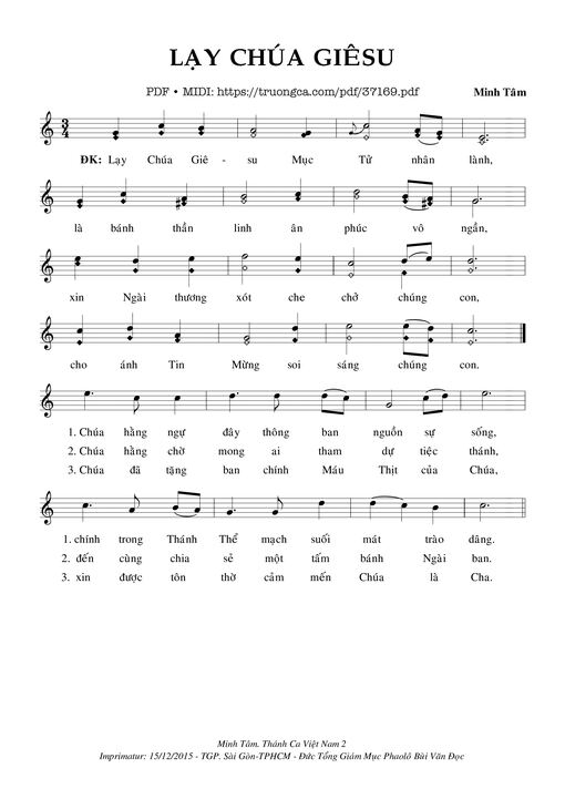 Lạy Chúa Giêsu - Minh Tâm
