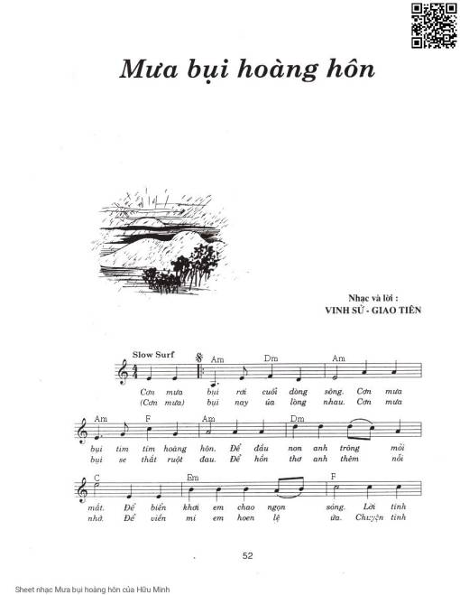 Sheet PDF of Mưa bụi hoàng hôn