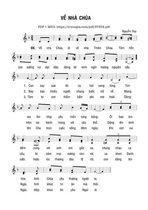 Về Nhà Chúa 1 - Nguyễn Duy