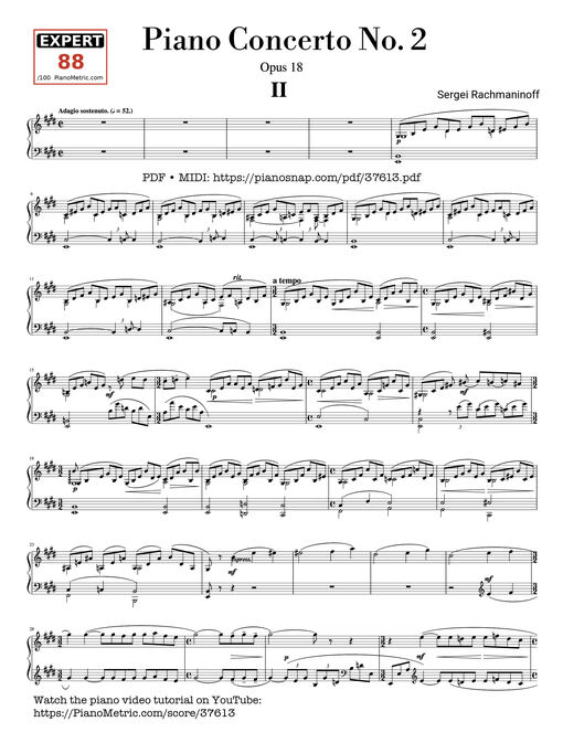 Piano Concerto No. 2 (Op. 18) - 2nd Movement