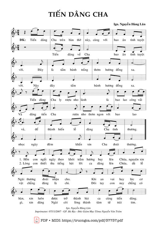Tiến Dâng Cha - Nguyễn Hùng Lân