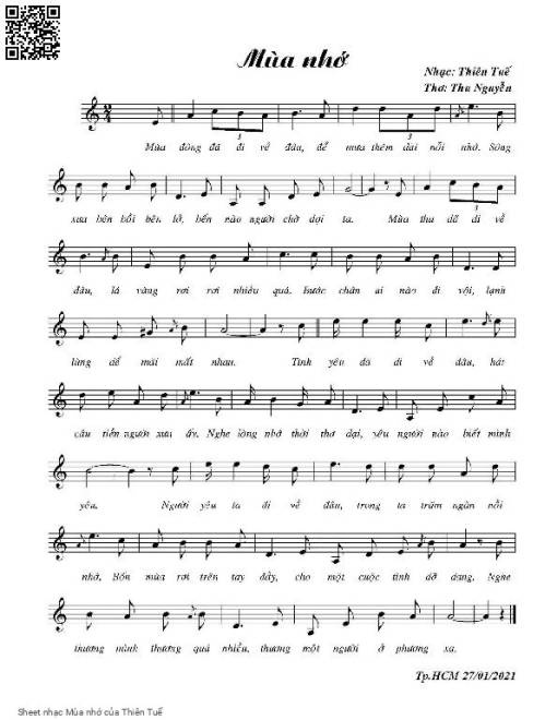 Mùa nhớ - Thiên Tuế