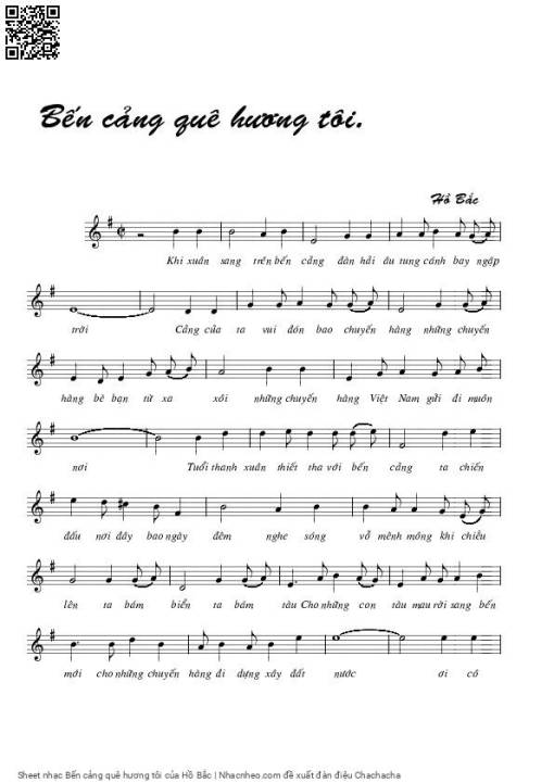 Sheet PDF of Bến cảng quê hương tôi