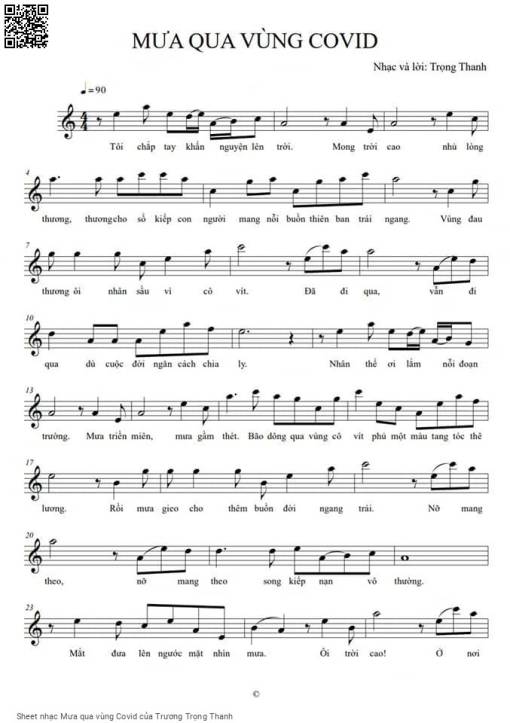 Sheet PDF of Mưa qua vùng Covid