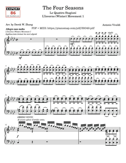 The Four Seasons - L'Inverno (Winter) Movement 1