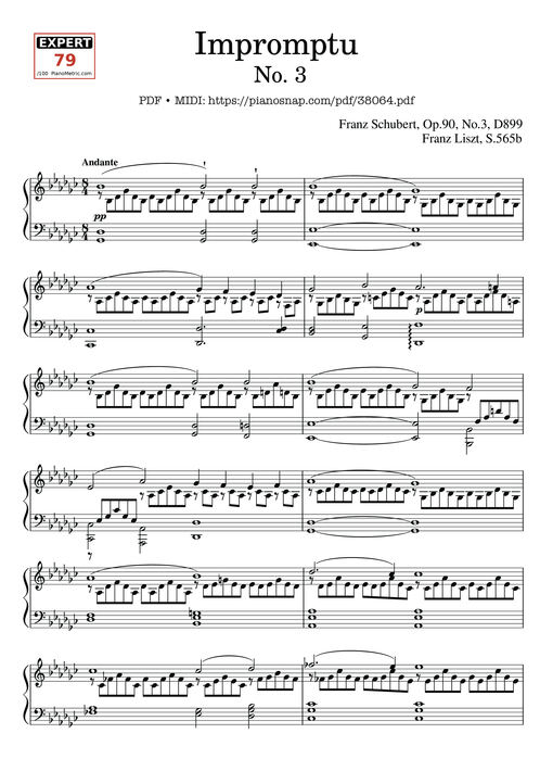 Schubert Impromptu No. 3 Op. 90 D 899