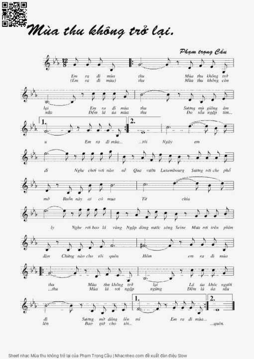 Mùa thu không trở lại