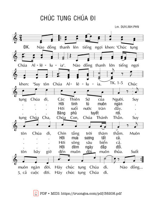 Chúc Tụng Chúa Đi