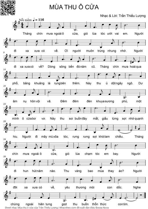 Mùa thu ô cửa - Trần Thiếu Lượng