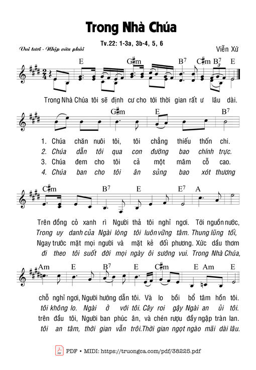 Thánh Vịnh 22, Trong Nhà Chúa