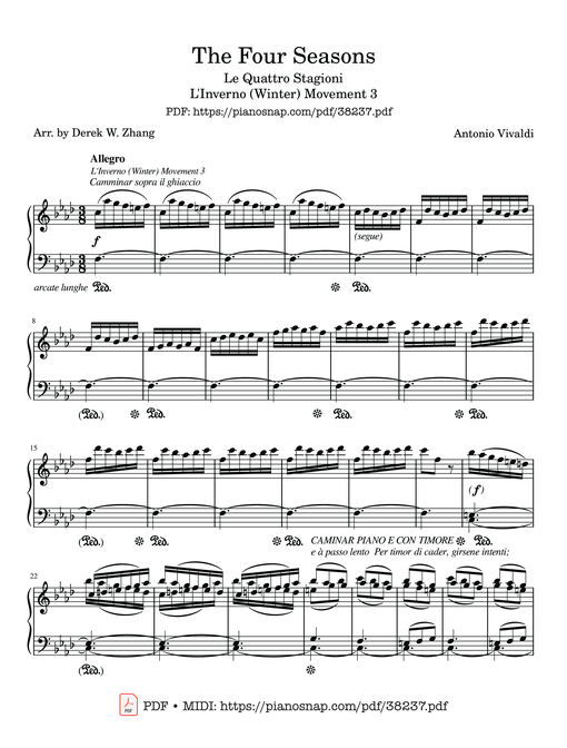 The Four Seasons - L'Inverno (Winter) Movement 3