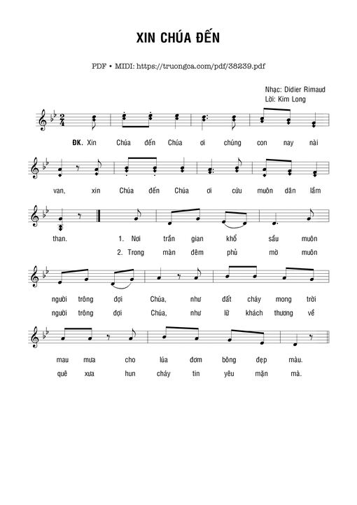 Xin Chúa Đến - Didier Remaud &Amp; Lời: Kim Long