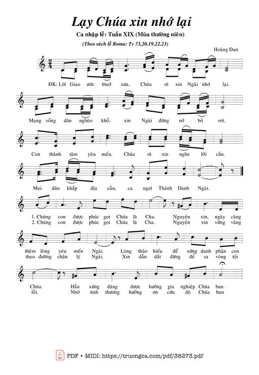 Thánh Vịnh 73, Lạy Chúa Xin Nhớ Lại