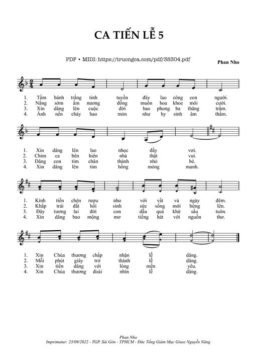 Ca Tiến Lễ 5 - Phan Nho