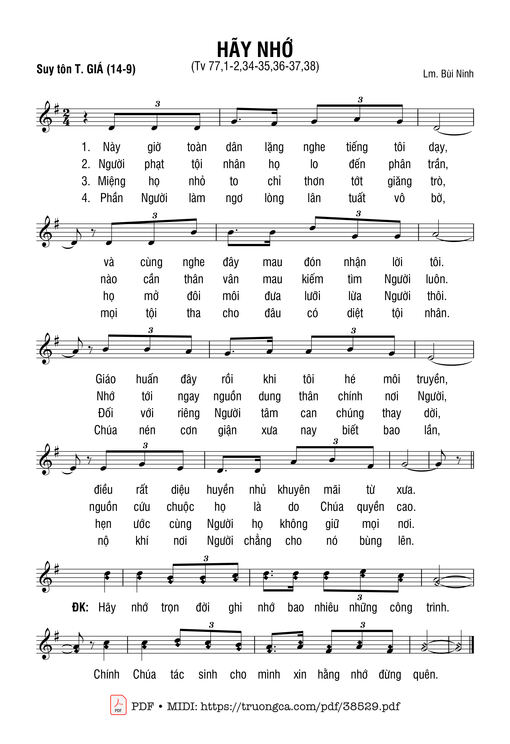 Thánh Vịnh 77, Hãy Nhớ