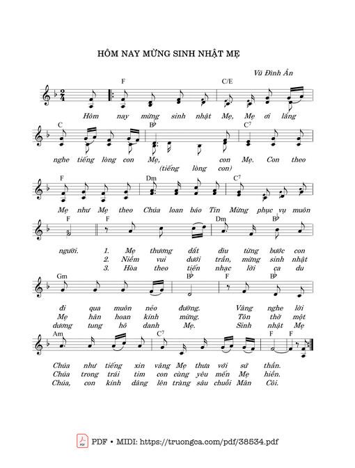 Hôm Nay Mừng Sinh Nhật Mẹ (08.09)