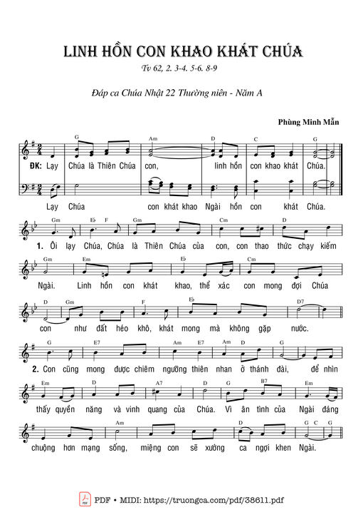 Thánh Vịnh 62, Linh Hồn Con Khao Khát Chúa