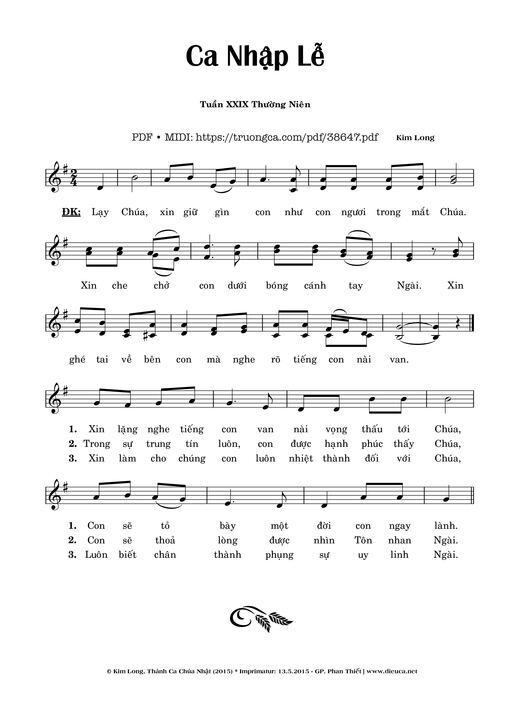 Ca Nhập Lễ Chúa Nhật 29 Thường Niên