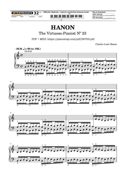 Hanon - The Virtuoso Pianist No. 23