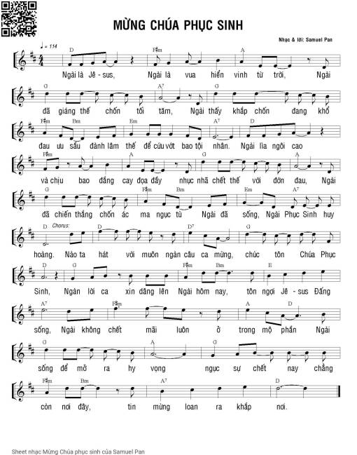 Sheet PDF of Mừng Chúa phục sinh