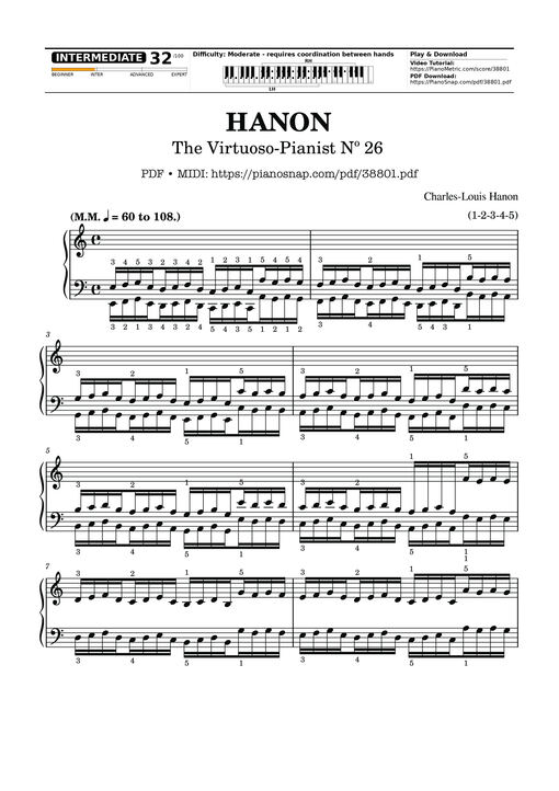 Hanon - The Virtuoso Pianist No. 26