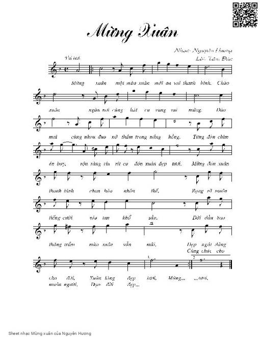 Sheet PDF of Mừng xuân - Nguyên Hương