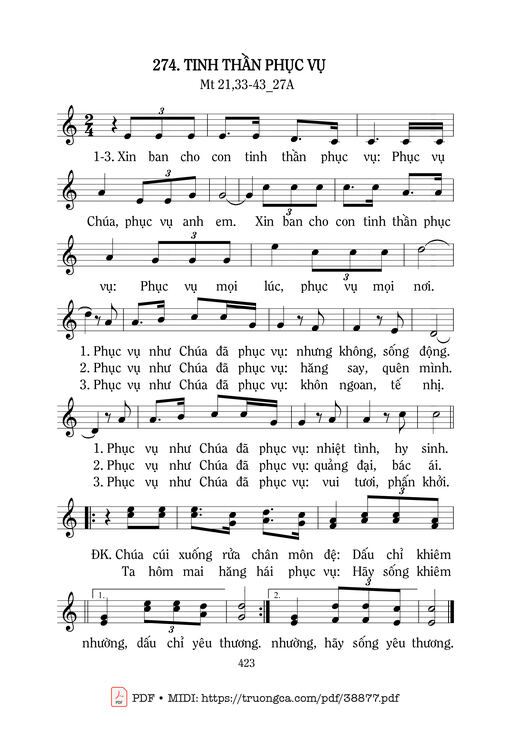 Tinh Thần Phục Vụ