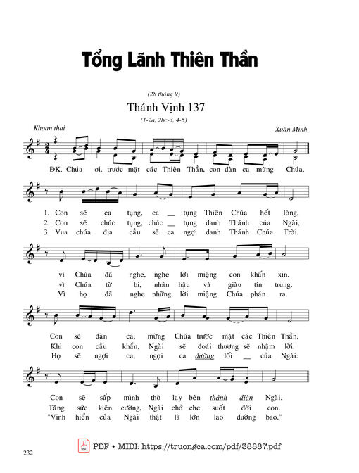 Thánh Vịnh 137, Tổng Lãnh Thiên Thần