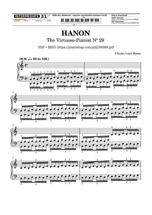 Hanon - The Virtuoso Pianist No. 29