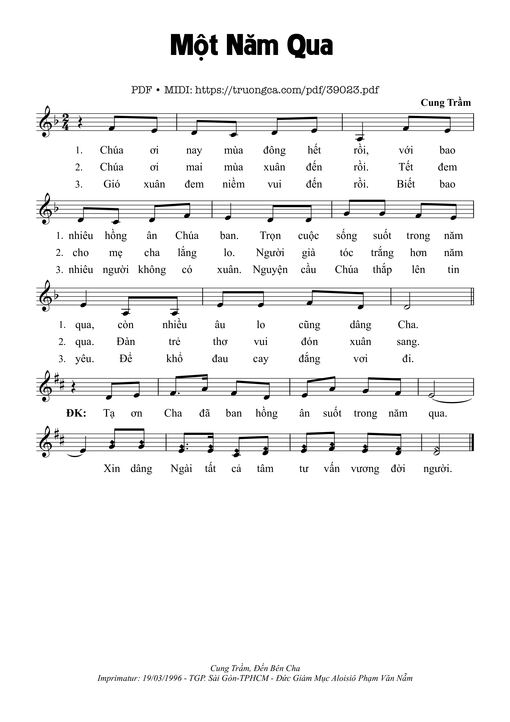 Một Năm Qua - Cung Trầm