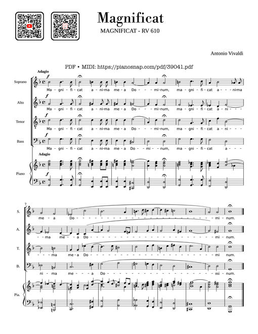 Magnificat-RV 610, 1 Magnificat by Antonio Vivaldi