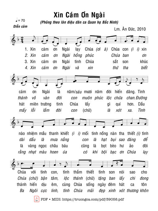 Xin Cám Ơn Ngài - Ân Đức