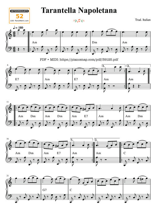 Tarantella Napoletana Piano