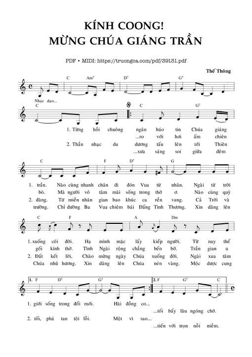 Kính Coong Mừng Chúa Giáng Trần