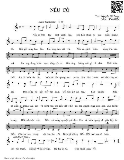 Sheet PDF of Nếu có - Vĩnh Điện