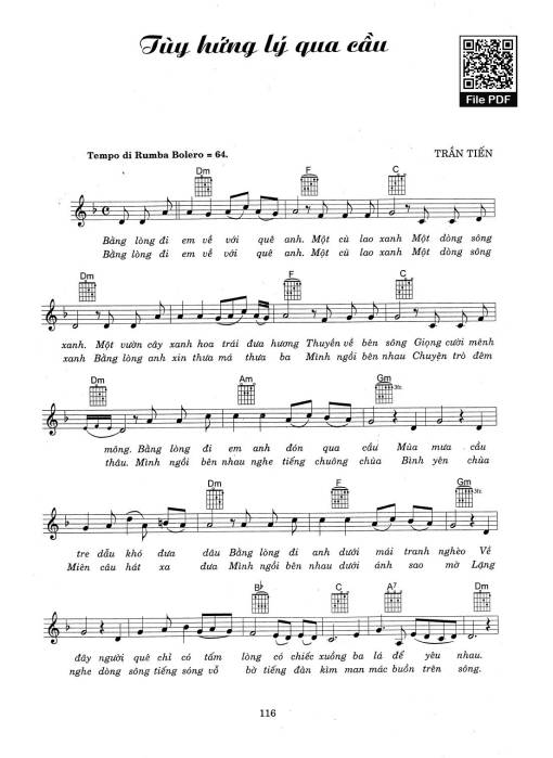 Sheet PDF of Ngẫu hứng lý qua cầu