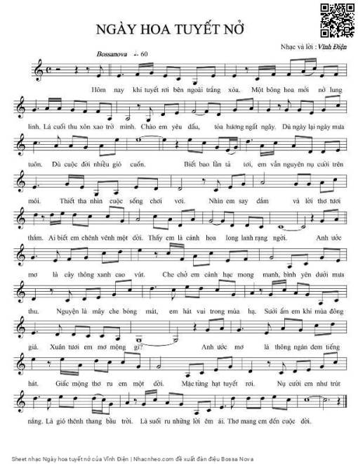 Sheet PDF of Ngày hoa tuyết nở