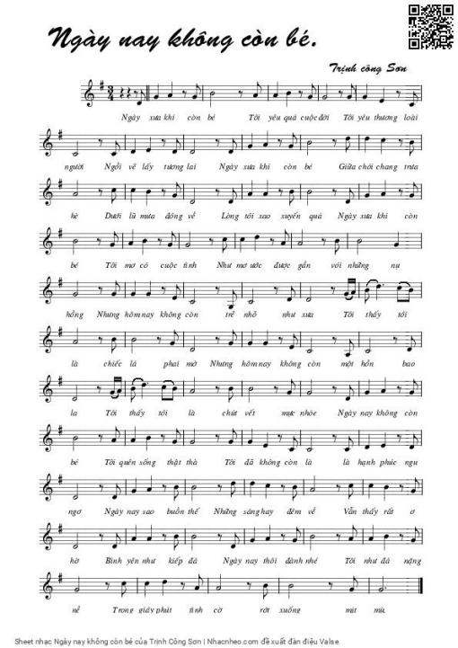 Ngày nay không còn bé