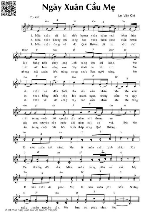 Ngày xuân cầu Mẹ