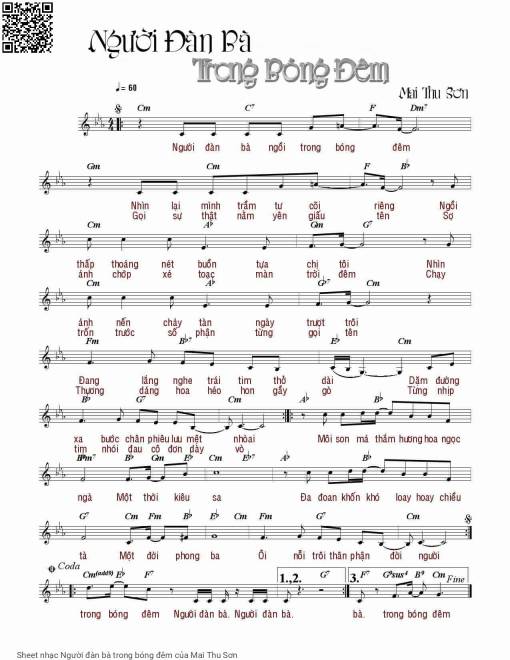 Sheet PDF of Người đàn bà trong bóng đêm