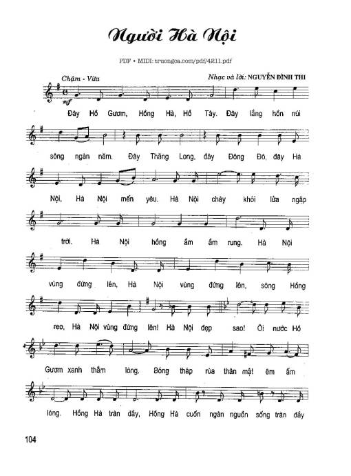 Sheet PDF of Người Hà Nội