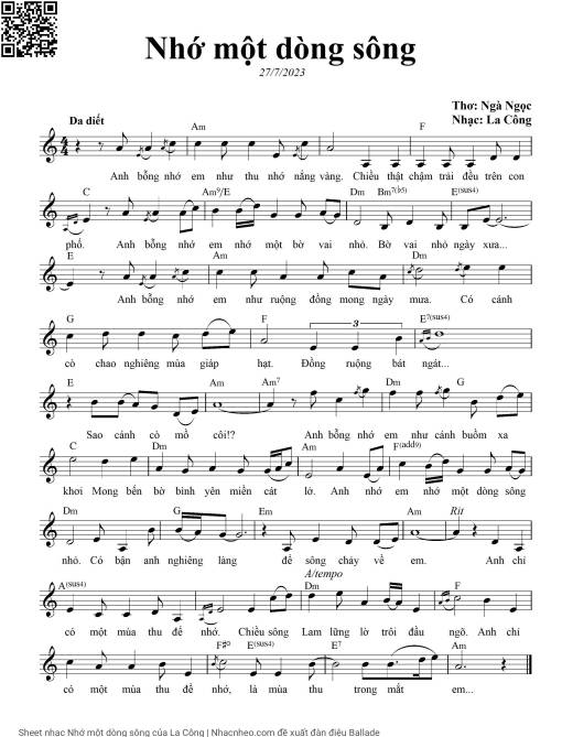 Nhớ một dòng sông